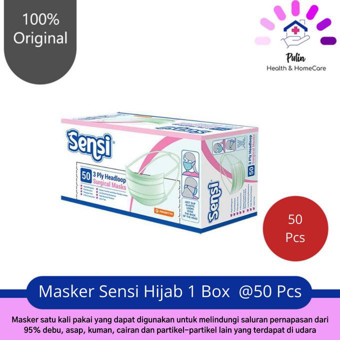 Masker kain kini memiliki pilihan beragam. Harga Masker Medis Hijab Box Isi 50 Sensi Terbaru Agustus 2021 Biggo Indonesia