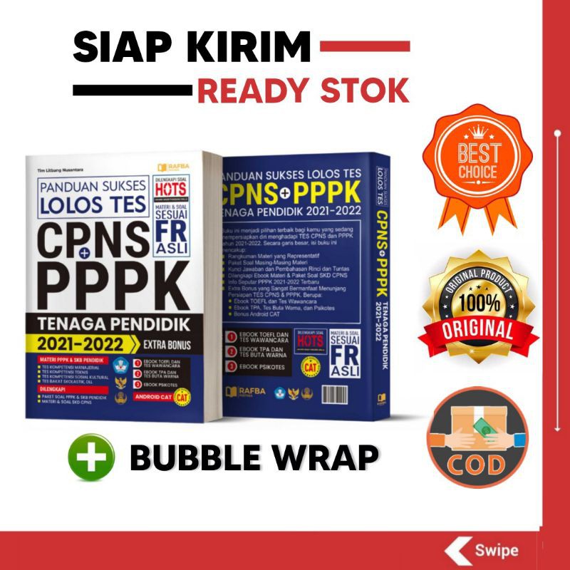 Belum resmi dirilis, sore pukul 14.00 wib … BUKU CPNS PPPK || BUKU PANDUAN SUKSES LOLOS TES CPNS & P3K