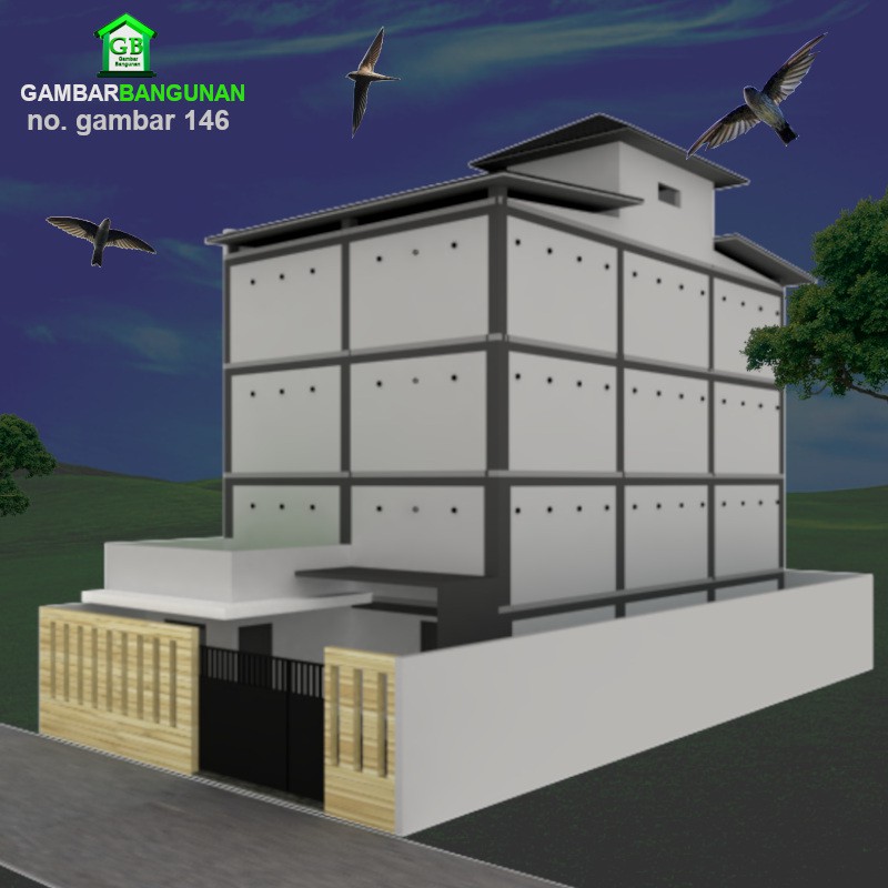 Kumpulan contoh desain rumah walet mini. Jual Desain Rumah Walet 4 Lantai Lahan 10m X 15m No Gambar Gb 146 Shopee Indonesia