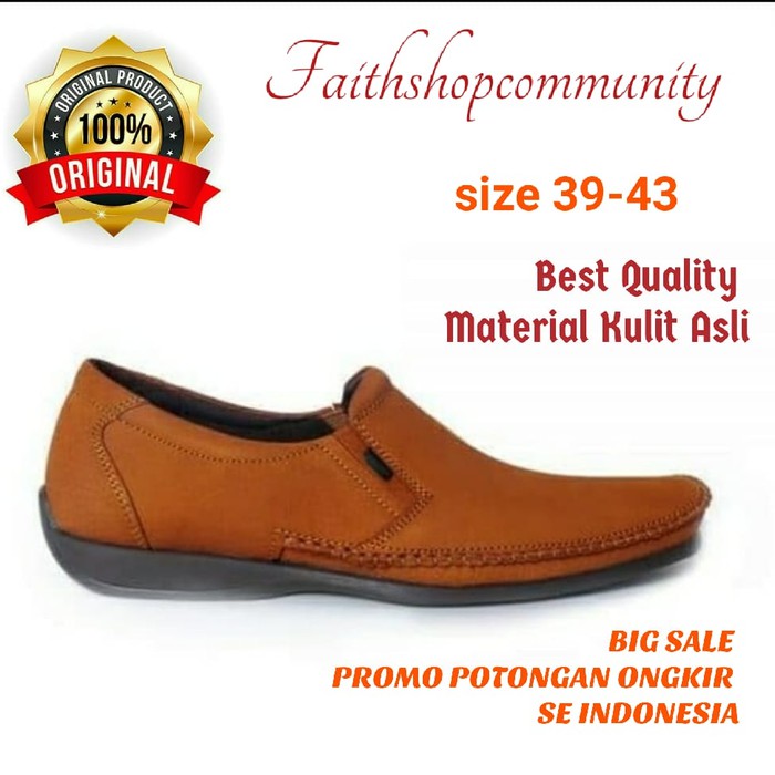 pantopel pria} SEPATU PRIA BUCCHERI AU 312 SEPATU PANTOFEL - Cokelat Muda |  Shopee Indonesia