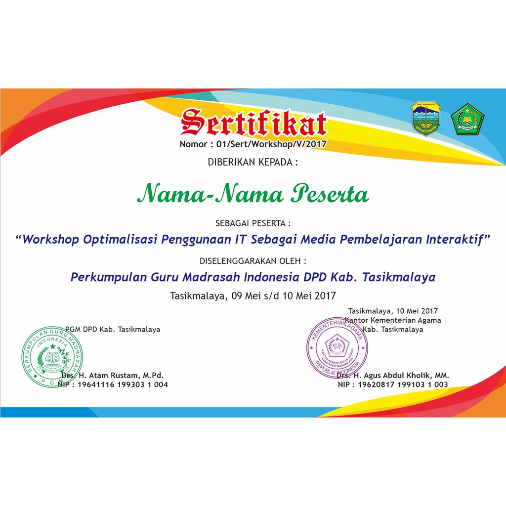 Rapor kinerja penanganan perkara sipp periode 27 agustus 2021 dan 3 . Cetak Piagam Penghargaan Syahadah Sertifikat Lomba Shopee Indonesia