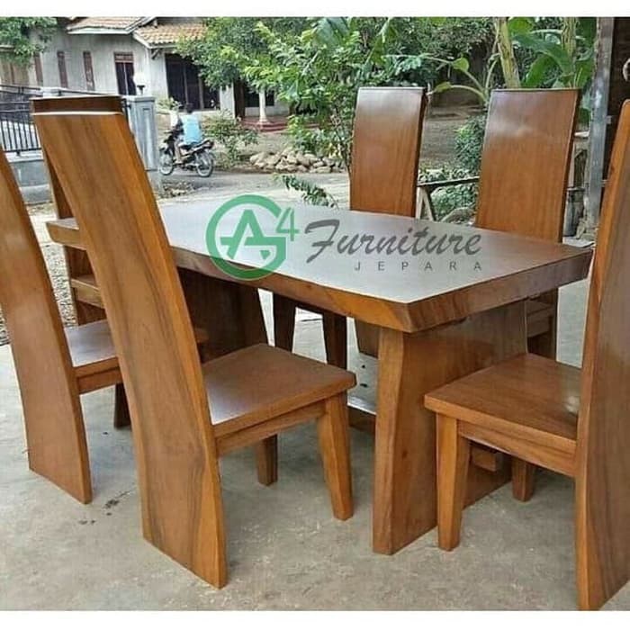 Meja Makan Sederhana dan Simpel Kayu Trembesi | Shopee Indonesia