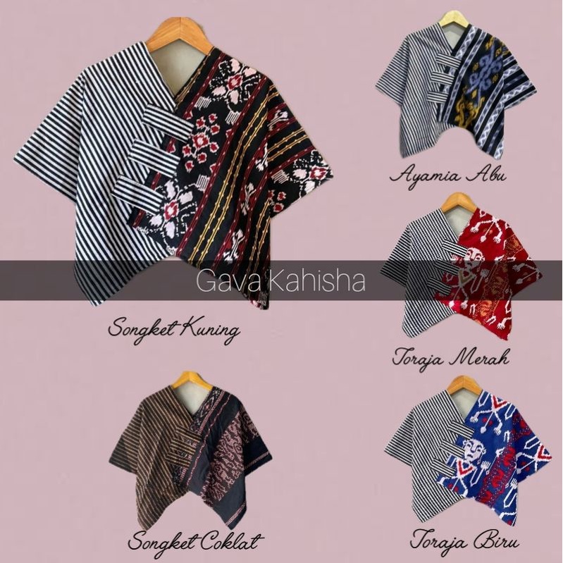 Atasan Batik|Blus Crop Top Lurik Songket Tenun|Blose Wanita Modern Cewek  Oversize Premium | Shopee Indonesia
