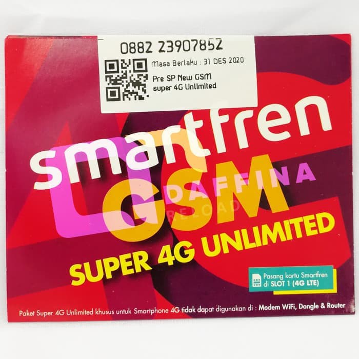 Smartfren unlimited pro memiliki masa aktif 28 hari dan fair usage policy (fup) sebesar 750 mb setiap hari. Kartu Perdana Smartfren UNLIMITED | Shopee Indonesia