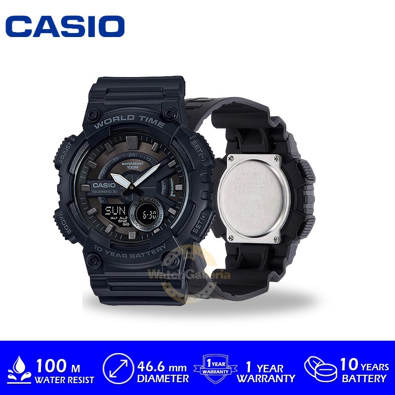 Casio General Analog AEQ-110W-1BVDF/AEQ-110W-1BVDF/AEQ-110W | Shopee  Indonesia