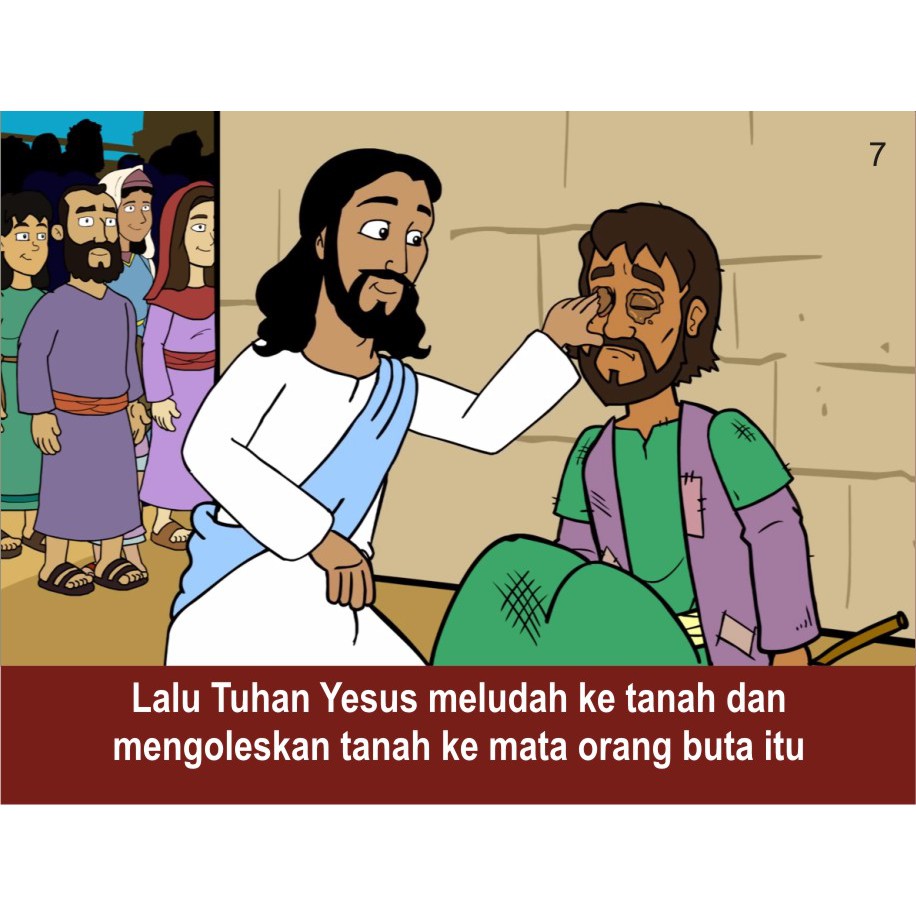 TUHAN YESUS MENYELAMATKAN ORANG BUTA - buku komik cerita alkitab anak  Sekolah Minggu | Shopee Indonesia
