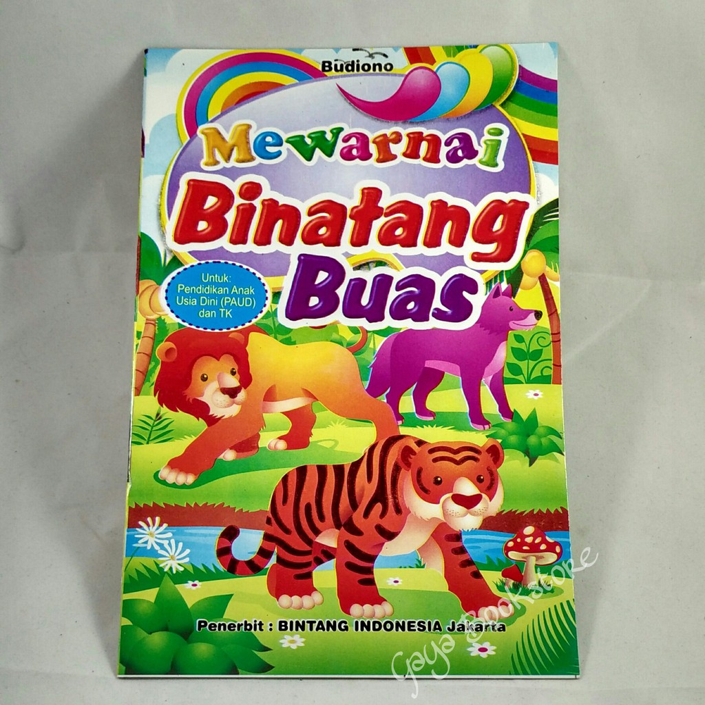 Buku Mewarnai Binatang Buas (PAUD &amp; TK) kecil | Shopee Indonesia
