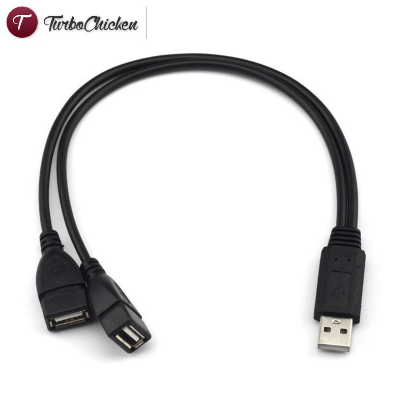 Usb 2.0 female untuk extension perpanjangan kabel usb kabel usb male . Kabel Adapter Usb Dua Cabang Female Jack Y Warna Hitam Shopee Indonesia