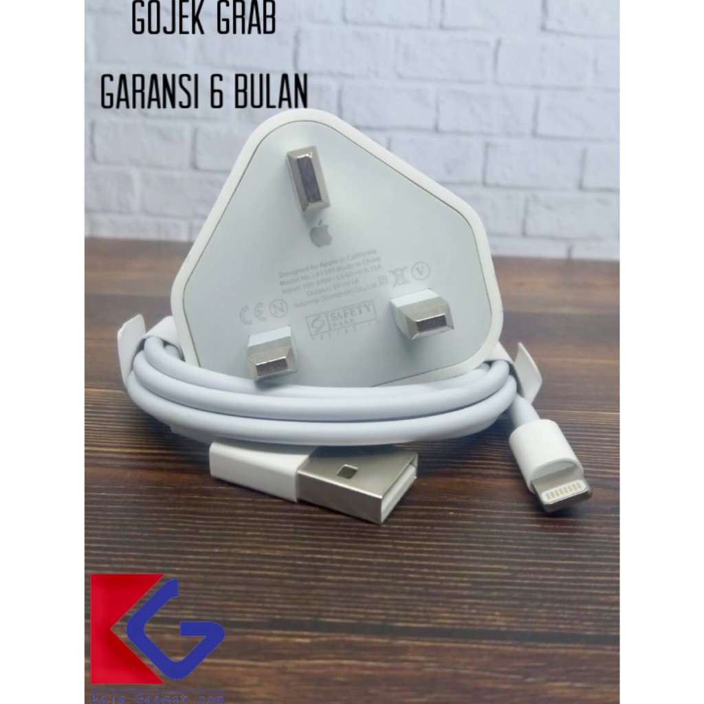 Charger Copotan 100% Original Adaptor UK KAKI 3 usb Lightning IPhone Xsmax  8 7 plus 6 5 SE GARANSI | Shopee Indonesia