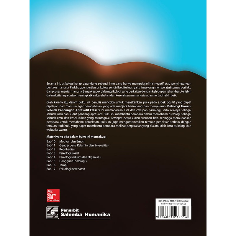 Admin dari blog info terkait buku 2020 juga mengumpulkan . Buku Ori Buku Psikologi Umum Sebuah Pandangan Apresiatif Edisi 3 Buku 2 Laura A King 2017 Salemba Shopee Indonesia