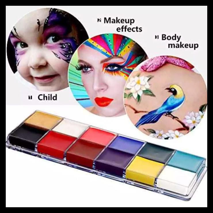 Jual 12 Warna Face Painting Body Painting Diy Face Make Up Cat Wajah Indonesia|Shopee Indonesia 740_X_740_jpg
