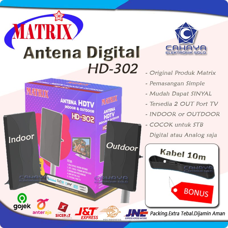 Px antena tv digital indoor outdoor kabel 12 m usb px 5900 b da5900b. Jual Antena Tv Digital Matrix Hd 302 Kabel Stb Set Top Box Analog Hd 302 Indonesia Shopee Indonesia