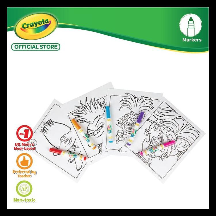 A troll hiding behind of the logo. Murah Crayola Color Wonder Mess Free Coloring Pages Markers Trolls World Shopee Indonesia