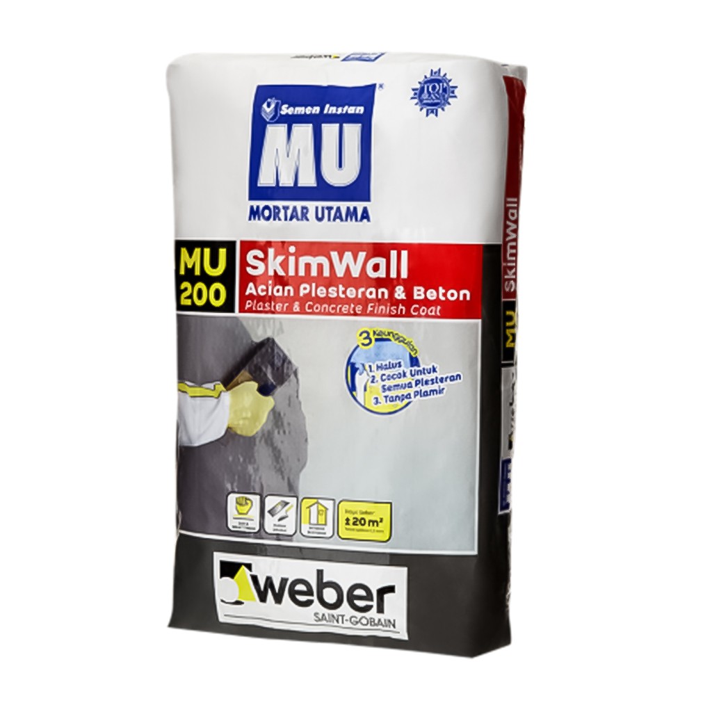 Jual Mortar MU-200 40kg Acian Diatas Plesteran &amp; Beton Indonesia|Shopee  Indonesia
