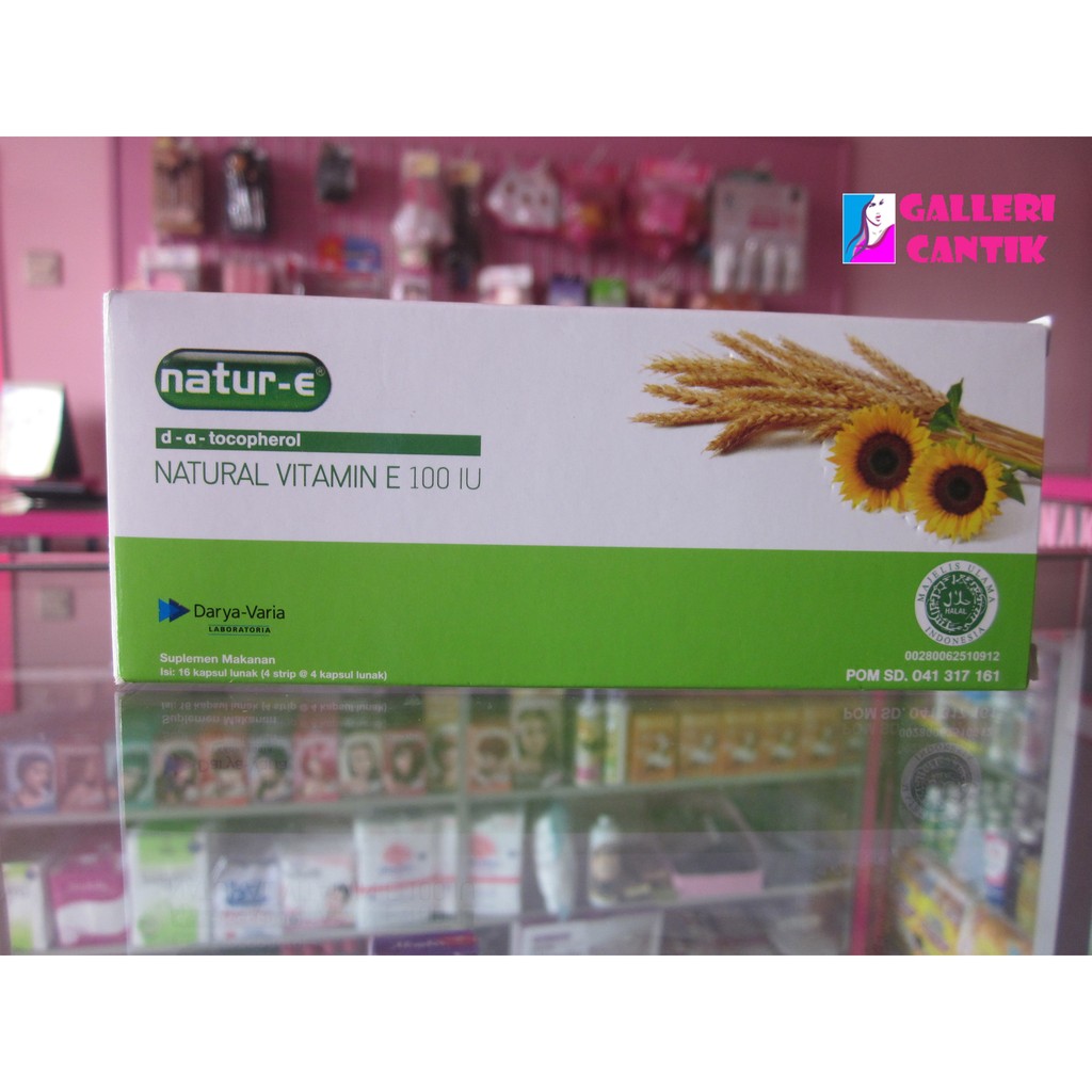 Vitamin e termasuk salah satu vitamin yang dibutuhkan oleh tubuh, karena berkaitan dengan kesehatan kulit dan juga metabolisme tubuh. Natur E Natural Vitamin E 100 Iu Soft Capsul Shopee Indonesia