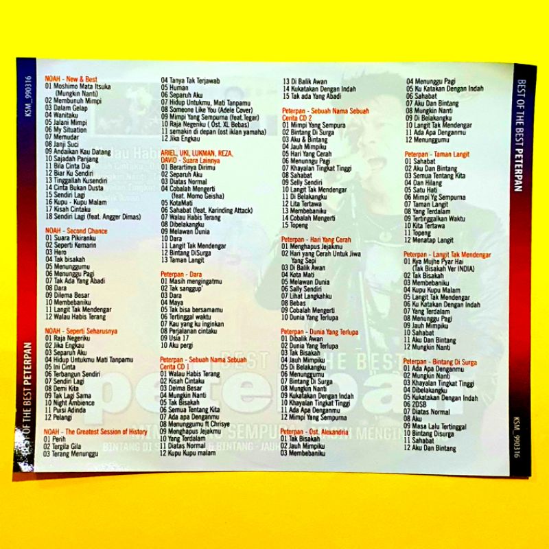 Jual KASET MP3 AUDIO MUSIK 150 LAGU PETERPAN TERBARU - LAGU NOAH TERPOPULER  -LAGU BAND INDONESIA TERLARIS Indonesia|Shopee Indonesia