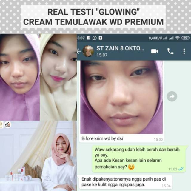 Paket Extra Glowing Cream Temulawak WD Premium | Shopee Indonesia