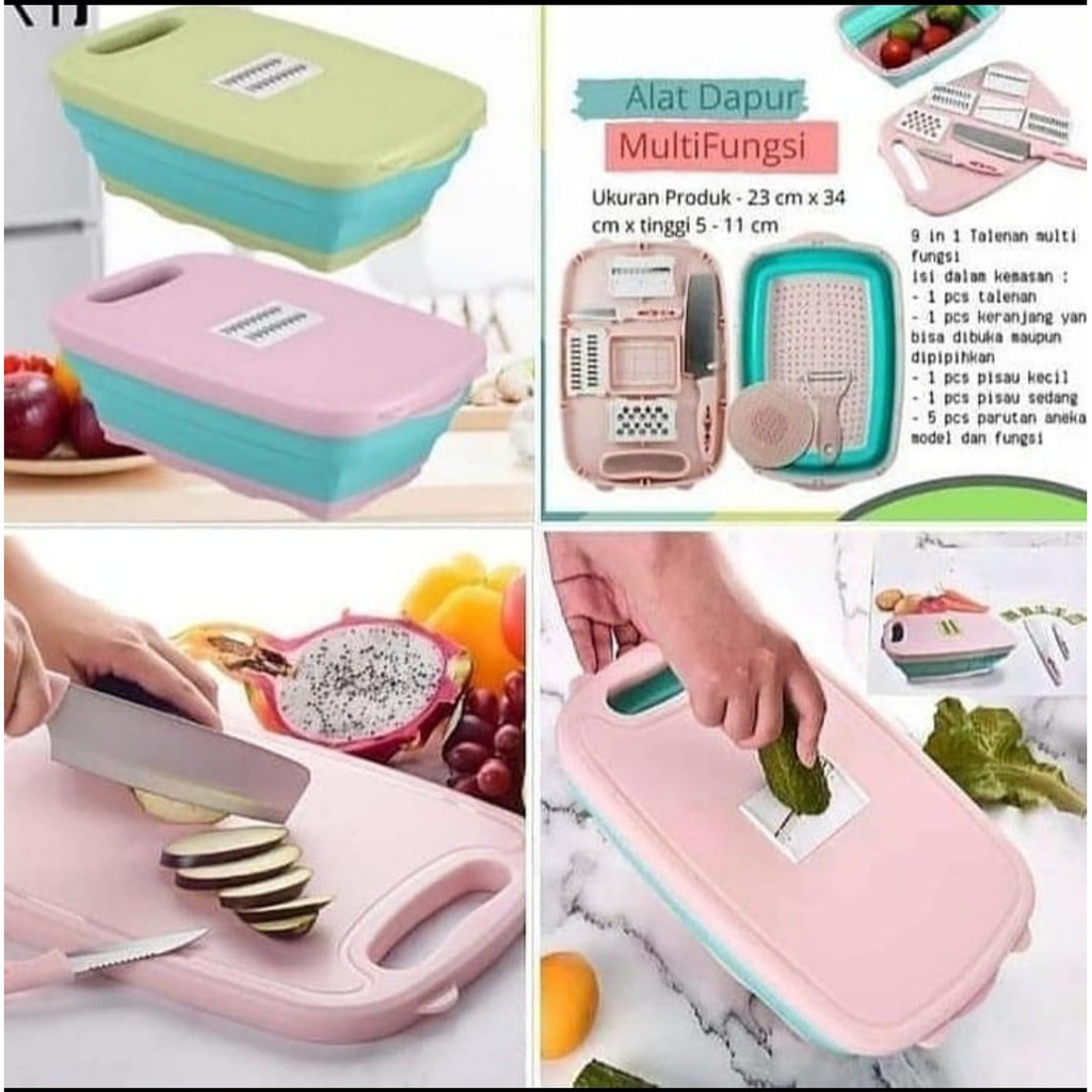 Walau kini sudah ada teknologi blender kecil atau biasa disebut . Jual Talenan 9 In 1 Peralatan Dapur Multifungsi Indonesia Shopee Indonesia