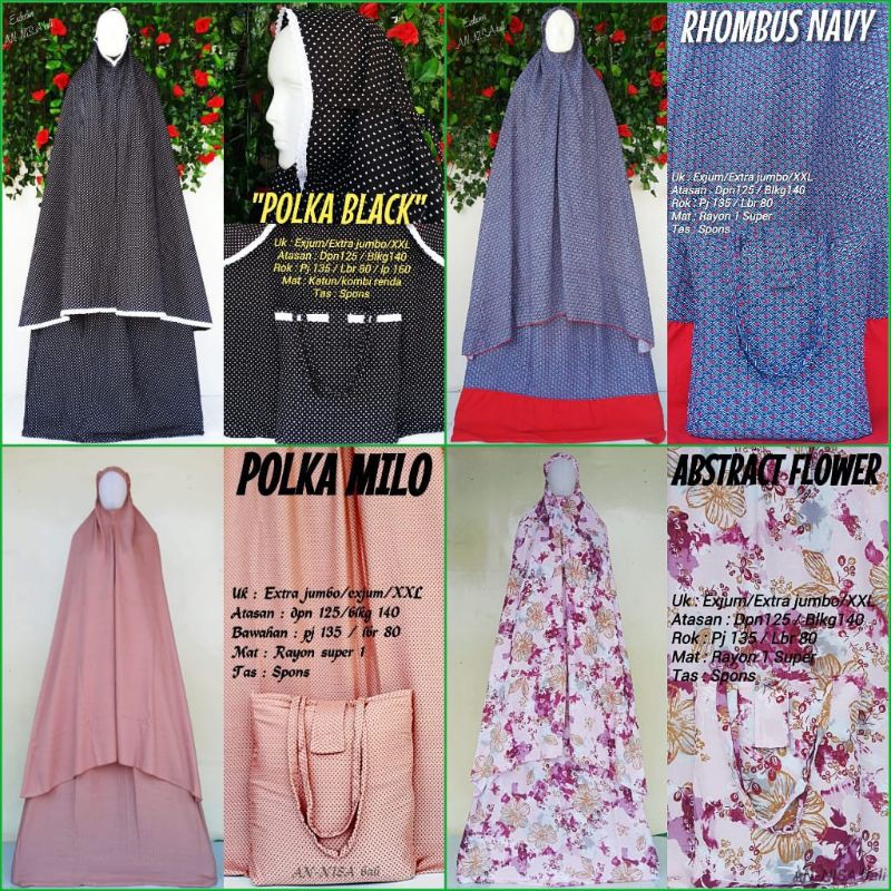 Mukena Bali Jumbo XXL Mapan (Untuk Tinggi Badan 170+) 03 | Shopee Indonesia