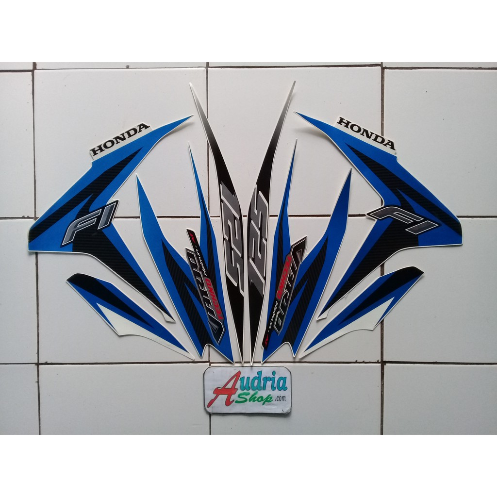 52 modifikasi vario 150 jari jari esp techno 125 cbs dan. Striping Sticker Motor Honda Vario Techno 125 Fi 2013 Putih Biru Shopee Indonesia