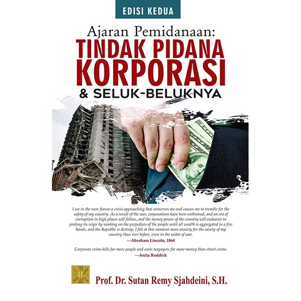 BUKU AJARAN PEMIDANAAN: TINDAK PIDANA KORPORASI DAN SELUK BELUKNYA | Shopee  Indonesia