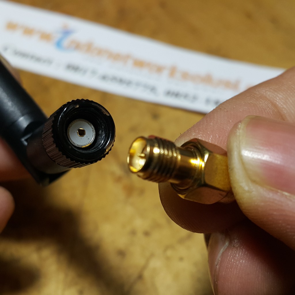 KONEKTOR CONNECTOR CONVERTER SMA M Male to RP-SMA F Female Modem ke Antena  TP-LINK High Grade | Shopee Indonesia