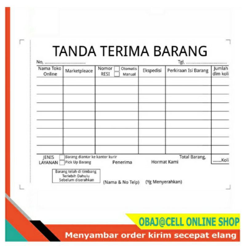 Check spelling or type a new query. Surat Tanda Terima Barang