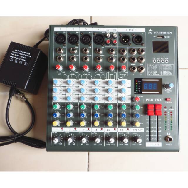 7.800 ( efek reverb digital ). Audio Mixer 4 Channel Soundqueen Pro Fx4 Plus With Usb Mixing Console Profx4 Plus Shopee Indonesia