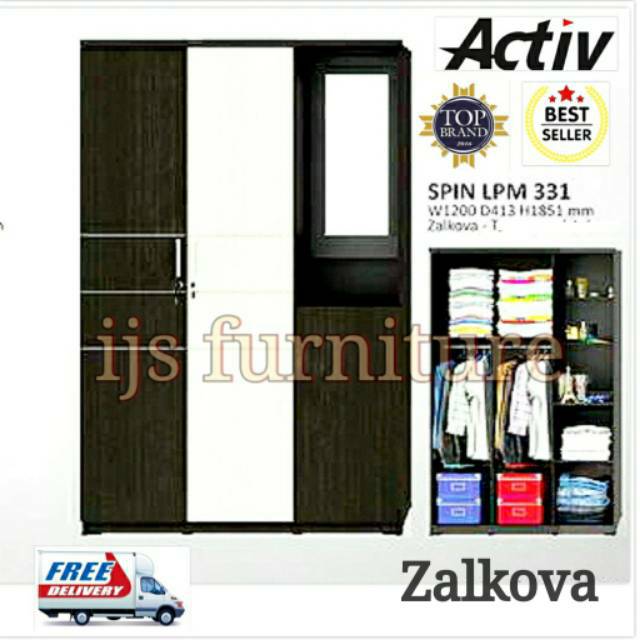 Jual Activ Lemari Pakaian 3 Pintu 1/2 Toilet Spin LPM 331 Indonesia|Shopee  Indonesia