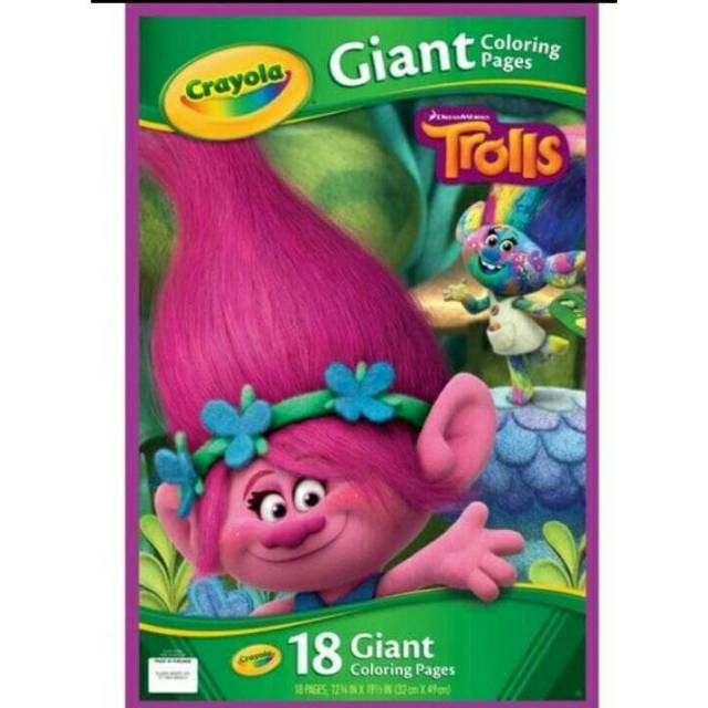 Get crafts, coloring pages, lessons, and more! Trolls Crayola Giant 18 Coloring Pages Shopee Indonesia