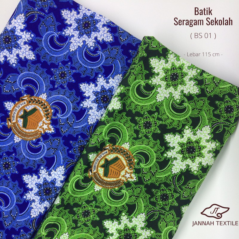 Jual [HARGA ROLL] Kain Batik Seragam Sekolah SD/SMP/SMA BS01 Bahan  Polyester Printing Indonesia|Shopee Indonesia