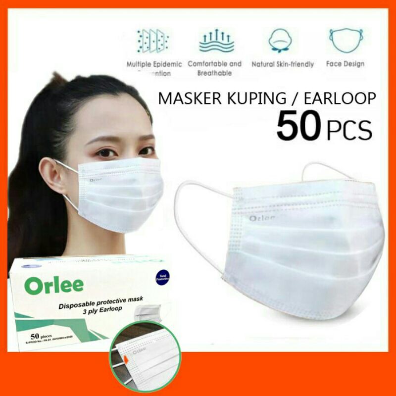 Tapi lebih baik menggunakan masker bedah atau masker kain? masker orlee earloop kemenkes masker orlee headloop masker