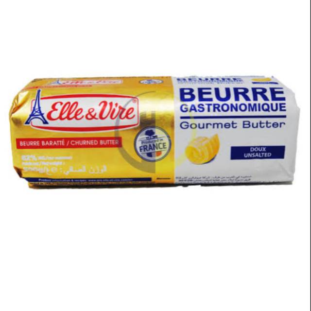 Elle &amp; vire butter roll unsalted 500 gr | Shopee Indonesia