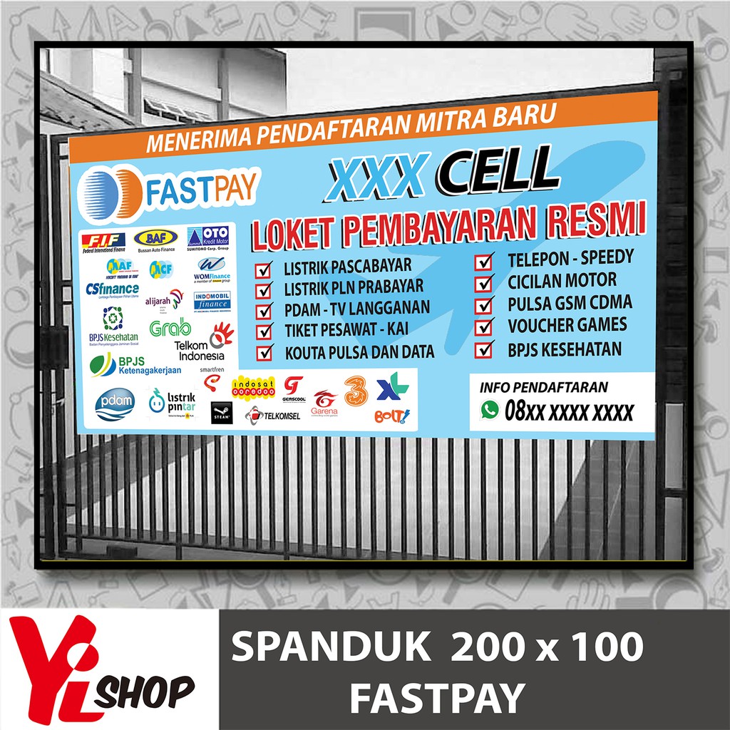Ukuran spanduk bola soalan aj. Spanduk Banner Agen Pulsa Atau Fastpay Ukuran 2 X 1 M Shopee Indonesia