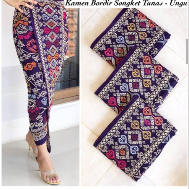 Jual Kamben lembaran bordir songket tunas Indonesia|Shopee Indonesia