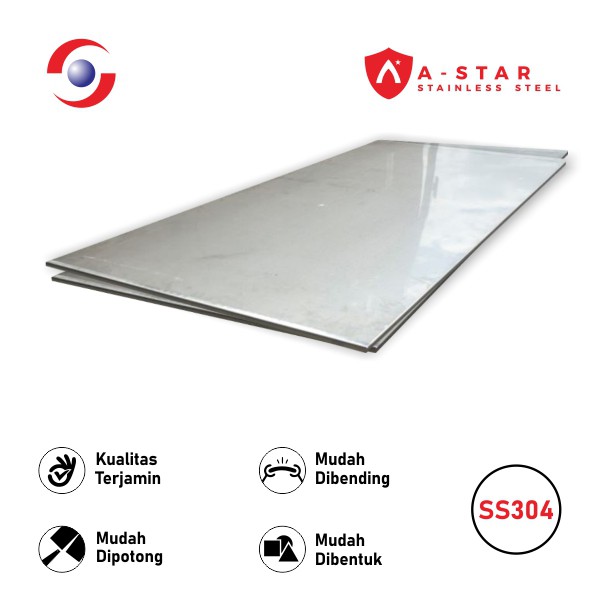Plat Stainless Steel 304 Finish 2B 2MM x 4 x 8 Feet - Sutindo Store |  Shopee Indonesia