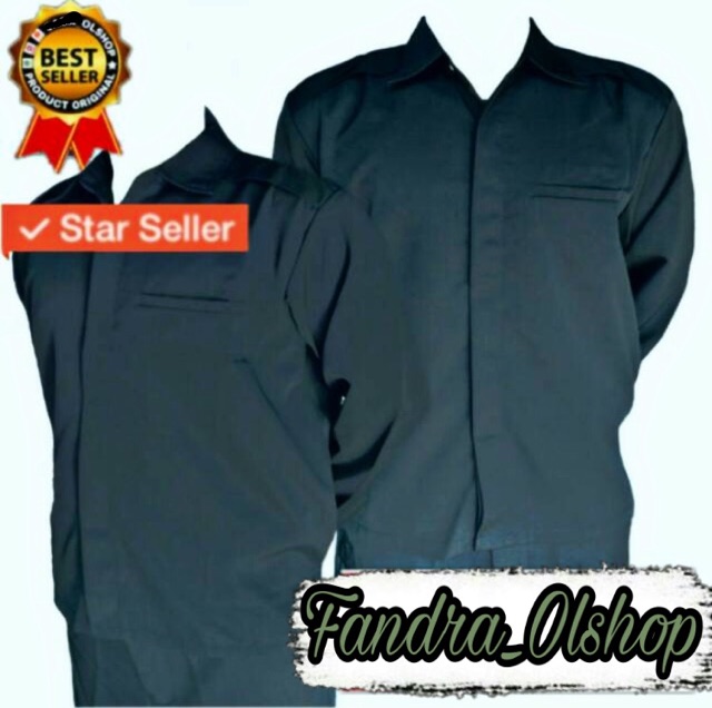 Jual Seragam Setelan Safari PASPAMPRES HITAM / BIRU / COKLAT Lengan Panjang  / Pendek. Kualitas Terbaik ! Indonesia|Shopee Indonesia