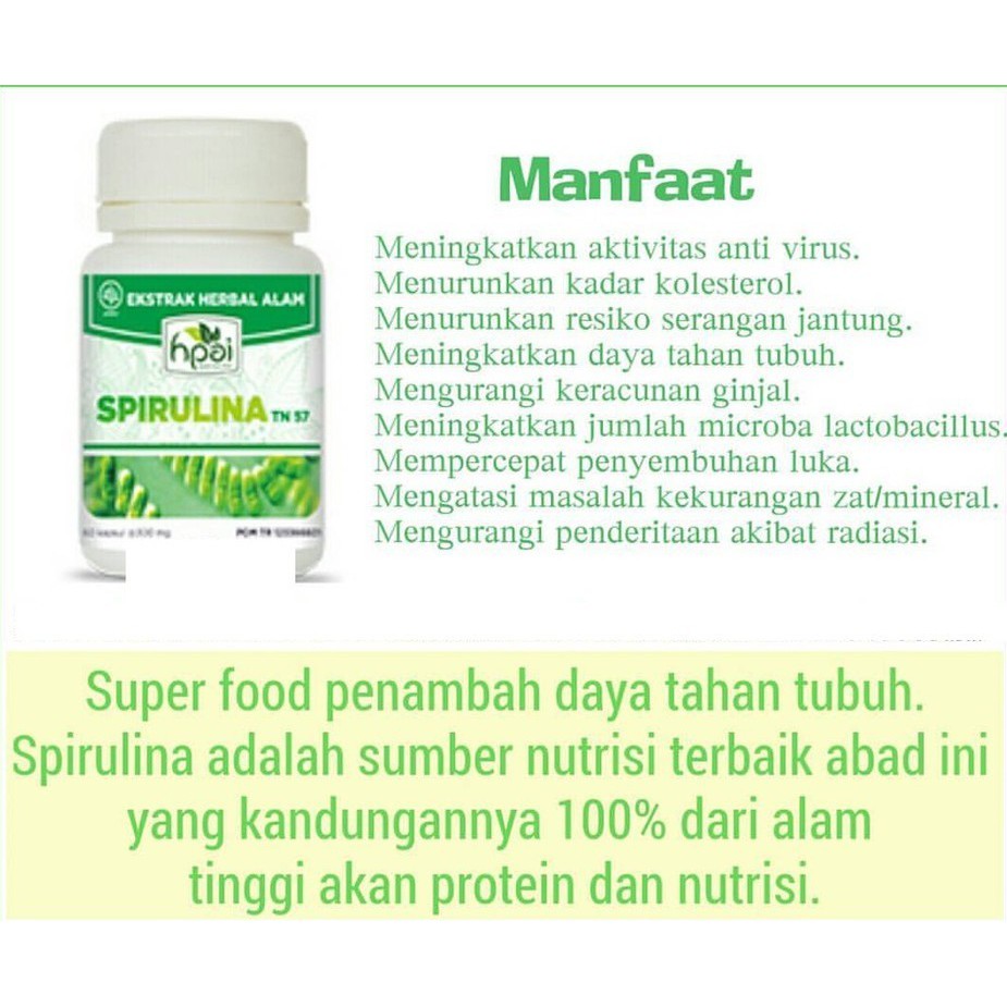 Cek harga terbaik sekarang hanya di biggo! SPIRULINA - HNI HPAI