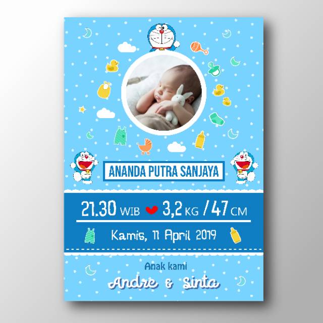 Ucapkan harapan dan doa untuk buah hati sahabat melalui 50+ layout kartu ucapan kelahiran bayi yang mudah diedit di canva. Edit Foto Ucapan Kelahiran Bayi Doraemon Keropi Terbaik Shopee Indonesia