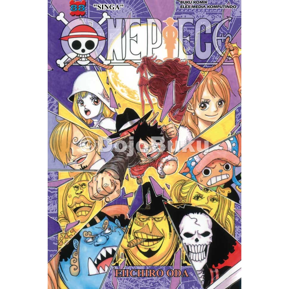 Dalam color spread, semua kru bajak laut diperlihatkan di latar belakangnya, seperti sebuah petunjuk. Komik Seri One Piece Eiichiro Oda Shopee Indonesia