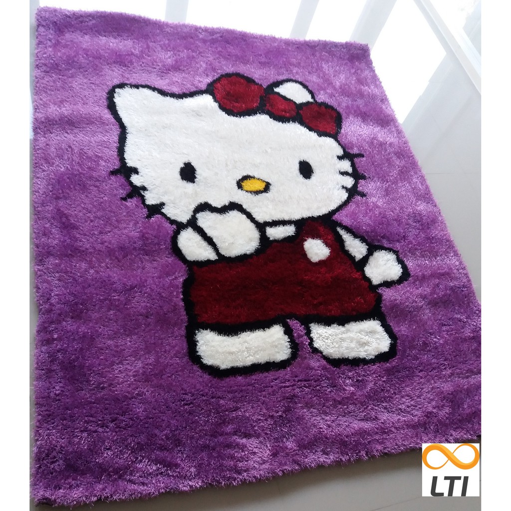 Karpet bulu rasfur full set karpet bulu hello kitty karpet bulu hello . Karpet Bulu Karakter Hello Kitty 150x200 Ungu Murah Ungu Shopee Indonesia