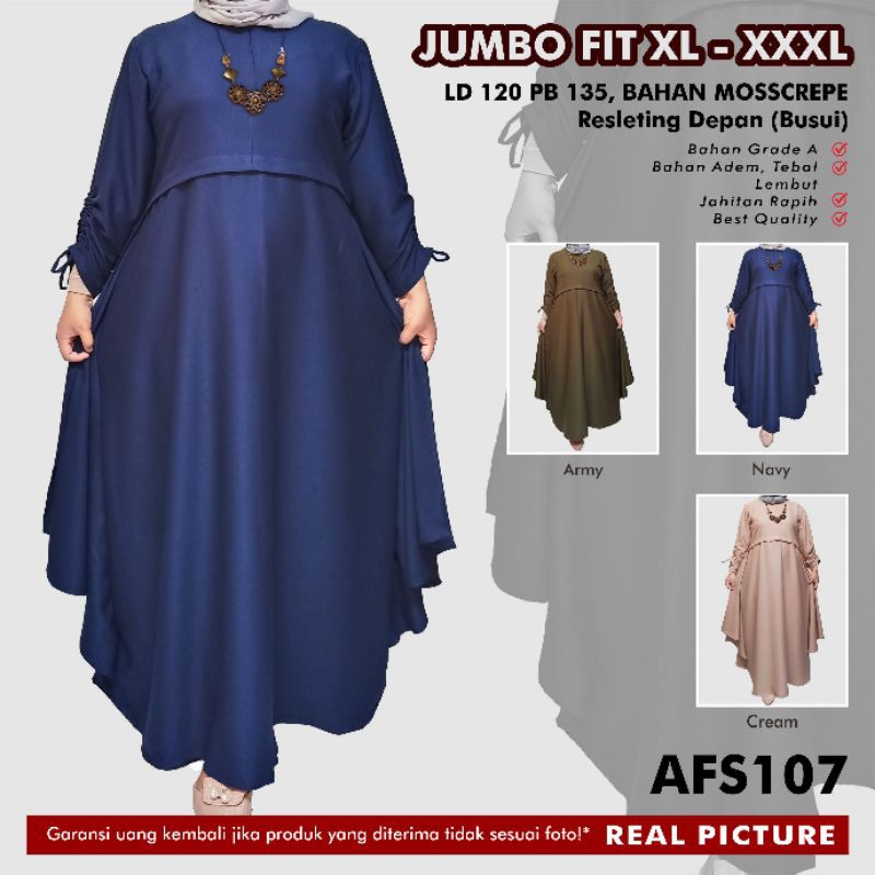 Daster arab jumbo esmeralda ld 120 jumbo ll resleting depan (busui) ll gamis murah.  REALPICT  GAMIS JUMBO BAJU BIG SIZE LD 120 FIT XXXL