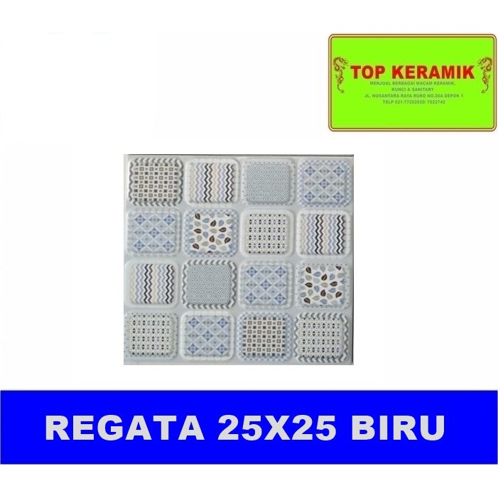 Keramik berwarna biru, hijau, atau teal bisa membuat kamar mandi terasa semakin segar. Jual Keramik Lantai Kamar Mandi Regata 25x25 Biru Indonesia Shopee Indonesia