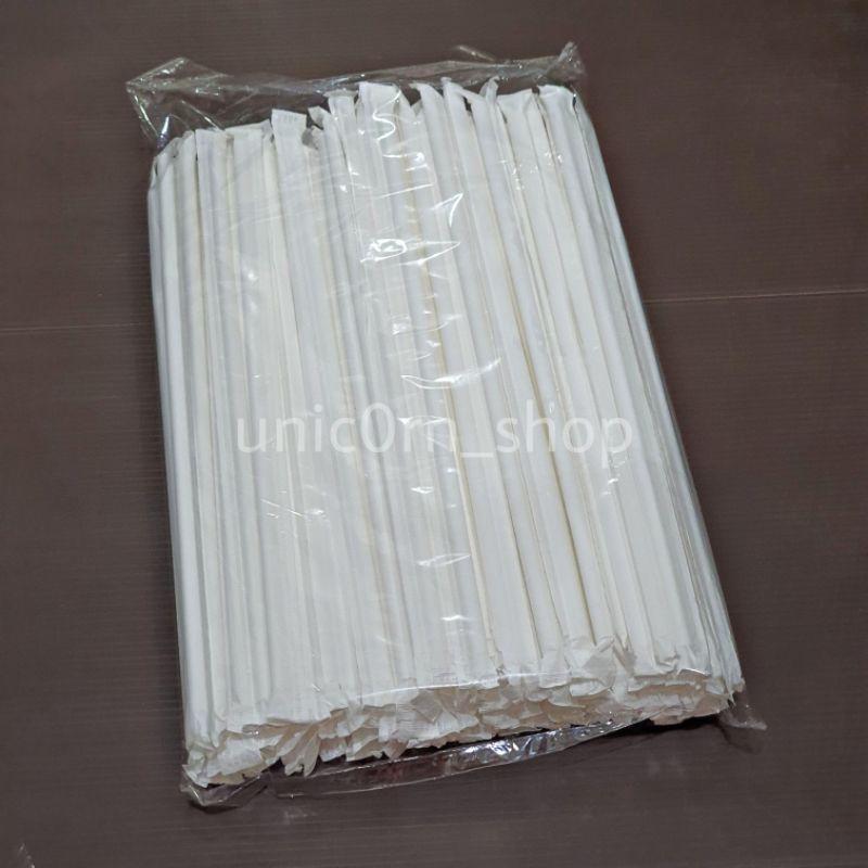 Sedotan Plastik Bengkok/Tekuk Steril 6mm Putih Isi 100pcs | Shopee Indonesia