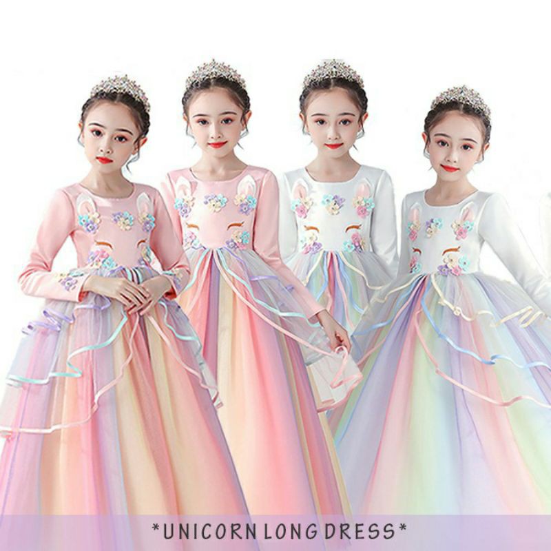 Walaupun mereka tidak mengerti soal gaya berpakaian, namun mereka tahu bahwa pakaian yang diberi adalah dari kado ulang tahunnya. Dress Unicorn Lengan Panjang Baju Pesta Ulang Tahun Anak Perempuan Unicorn Impor Shopee Indonesia