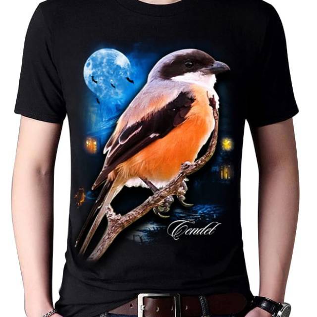 Jual Kaos Cowok Keren Motif Burung Cendet Samping Bulan T-Shirt Kaos Pria Atasan Keren Murah Indonesia|Shopee Indonesia 640_X_640_jpg