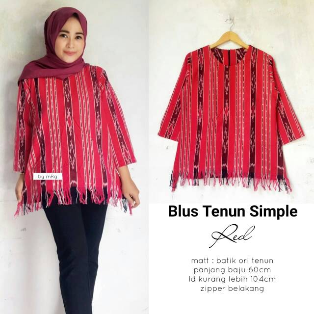 Blus Motif Tenun Gerimis . Atasan Motif Tenun Modern Blus Motif Tenun Atasan Model Tenun Jumbo Blus Motif Tenun Size Besar Shopee Indonesia