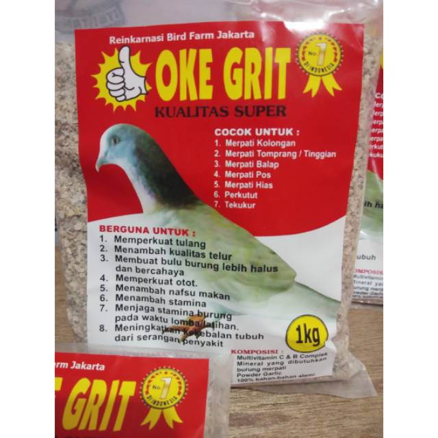 Oke grit pakan tambahan asinan kerang burung merpati dara kolongan tomprang  balap pos perkutut | Shopee Indonesia
