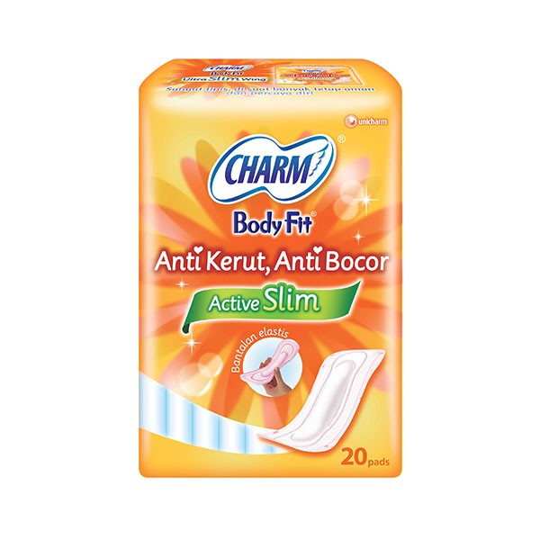 Dilengkapi dengan bantalan elastis yang tidak mudah . Charm Body Fit Pembalut Anti Kerut Anti Bocor Active Slim 20 Pads Shopee Indonesia