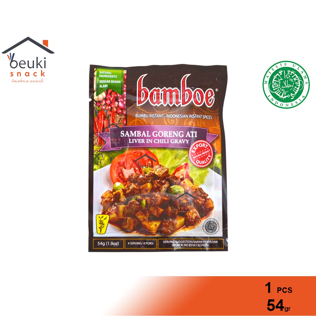 Sambal goreng kentang puyuh saya pakai bumbu instan krn biar cepat dan praktis maklu di kejar2 waktu krn harus beraktivitas di luar pengen masak enak dan cepat. Ecer Bamboe Indonesia Bumbu Sambal Goreng Ati Instan Halal Mui 54gr Shopee Indonesia